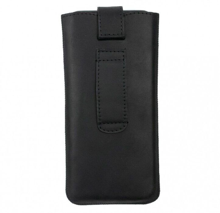 Кожаный чехол-карман Valenta C1009 для Samsung Galaxy A02 Черный