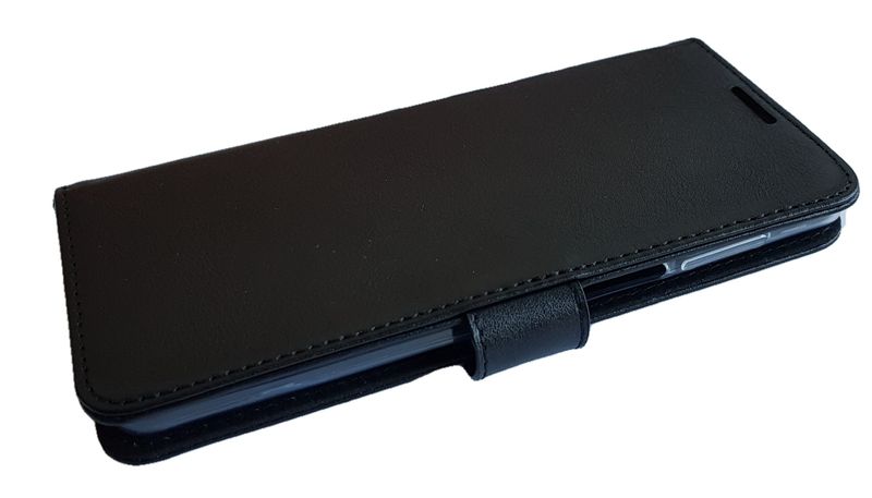 Кожаный черный чехол-книжка Valenta для Xiaomi Redmi Note 9S, Черный