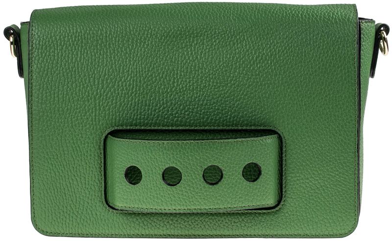 Кожаная женская зеленая сумка Brick Valenta флотар , Зелёный