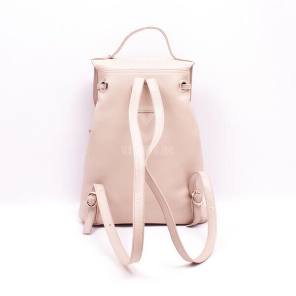 Кожаная кремовая женская сумка-рюкзак Valenta