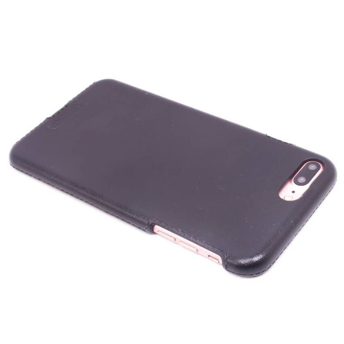 Кожаный чехол-накладка Valenta для телефона Apple iPhone 7 Plus/ 7s Plus/ 8 Plus, Черный