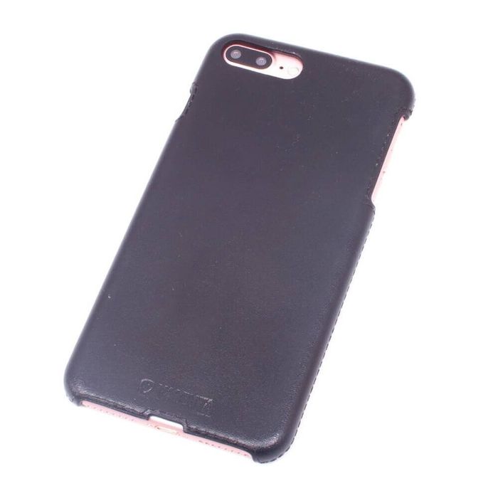 Кожаный чехол-накладка Valenta для телефона Apple iPhone 7 Plus/ 7s Plus/ 8 Plus, Чорний