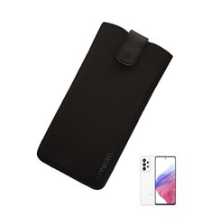 Кожаный чехол-карман Valenta C1009 для Samsung Galaxy A53 5G Черный