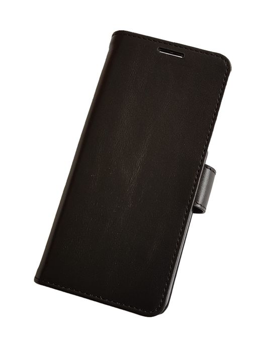 Кожаный чехол-книжка Valenta для телефона OPPO A52, Черный