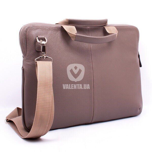 Кожаная сумка Valenta для ноутбука до 16 дюймов мокко, Мокко