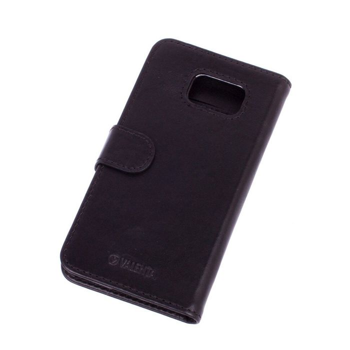 Кожаный чехол-книжка Valenta для Samsung Galaxy S6 с накладкой, Черный