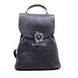 Женская черная кожаная сумка-рюкзак Valenta, Чорний