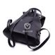 Женская черная кожаная сумка-рюкзак Valenta, Чорний