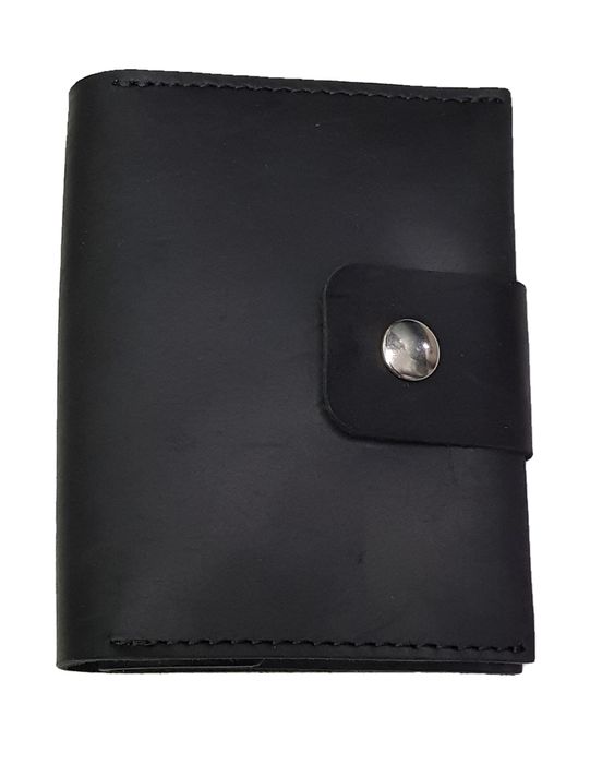 Кожаный картхолдер - кошелек для монет Valenta ХР 247 Черный кайзер