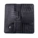 Дорожный кожаный черный органайзер для документов Valenta кроко, ХР5931, The black