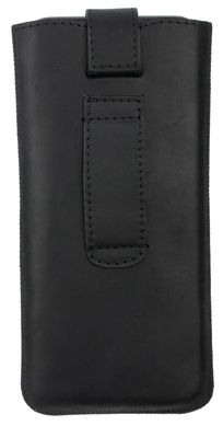 Шкіряний чохол-кишеня Valenta для телефону (143 х 73 х 8,5 мм) Чорний, Чорний