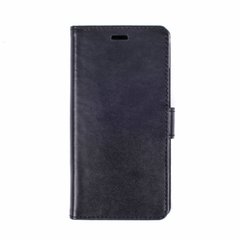 Кожаный черный чехол-книжка Valenta для Huawei P9 Lite, Чорний
