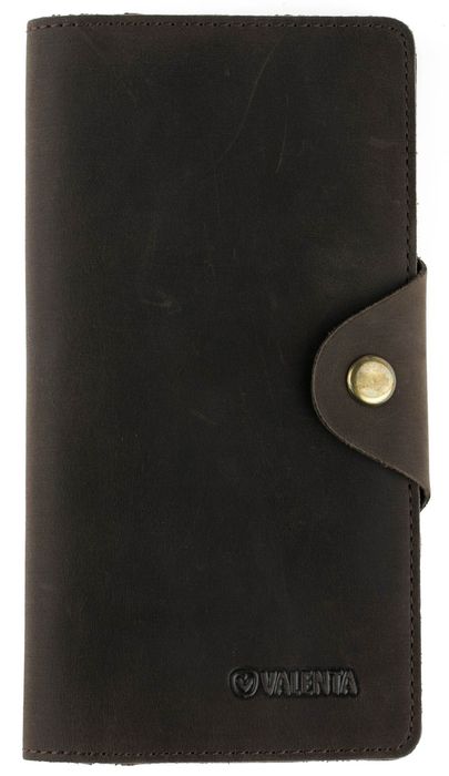 Шкіряний гаманець подвійний Valenta коричневий Crazy Horse