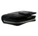 Women's Leather Wallet Double Rich Mini Valenta Black Python