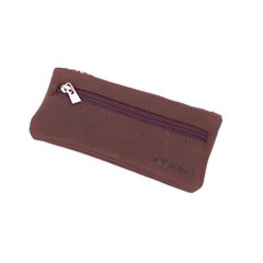Кожаная коричневая сумочка для ключей Valenta нубук, ХК44610, Brown