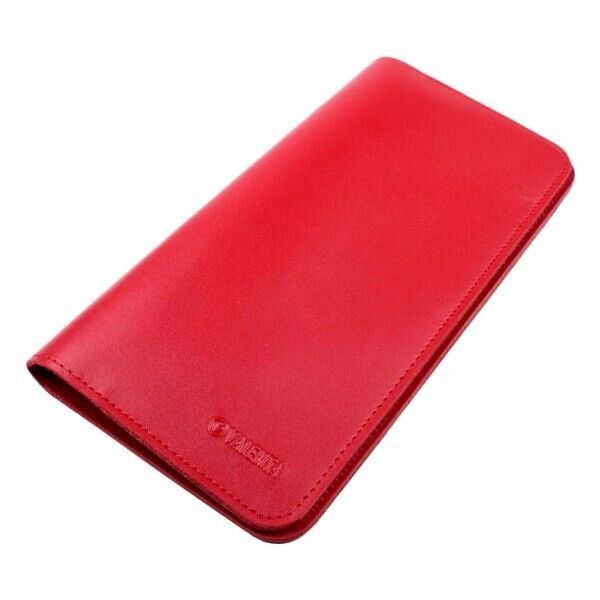 Дорожный красный кожаный органайзер для документов Valenta, ХР59543, Red