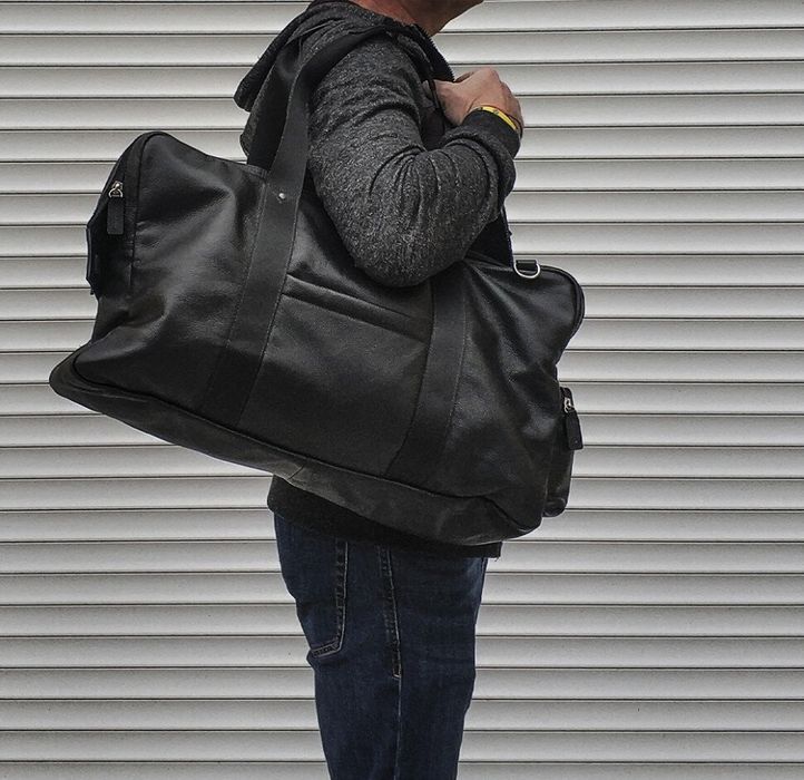 Кожаная дорожная сумка Valenta Bag A1 (Черный), Черный
