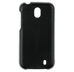 Кожаный чехол-накладка VALENTA для смартфона Nokia 1, Черный