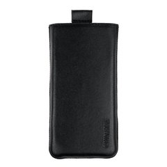 Кожаный чехол-карман Valenta 564IP6p для телефонов до 162х77х8 мм Черный