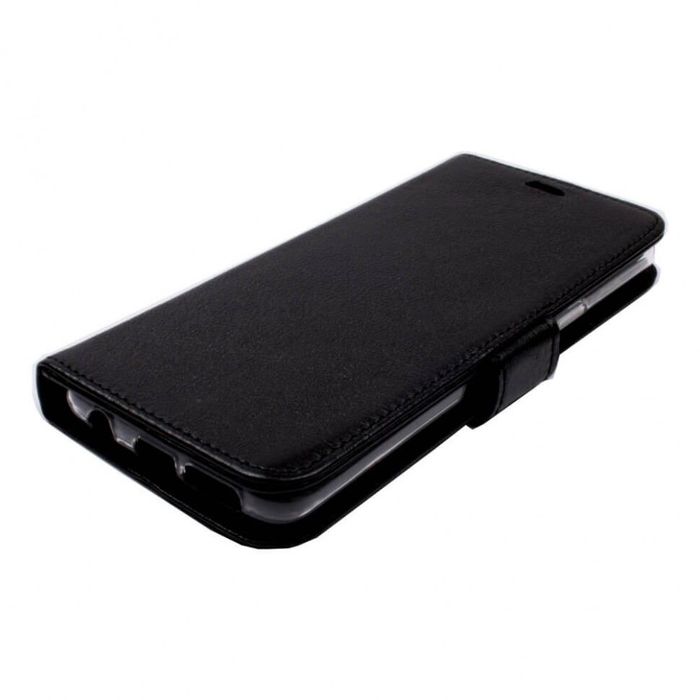 Кожаный чехол-книжка Valenta для телефона Samsung Galaxy S9 карманами, The black