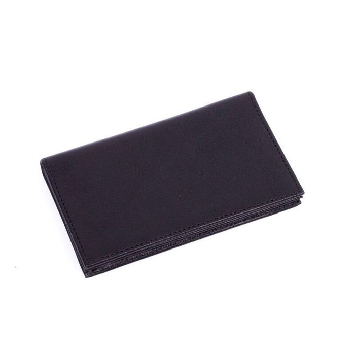 Кожаный футляр для визиток кредиток Valenta, ОК7411, The black