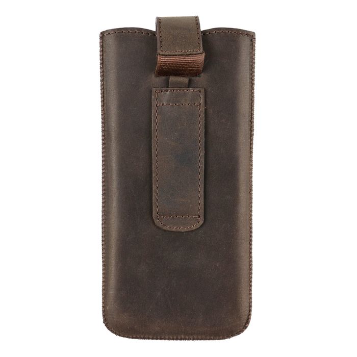 Кожаный чехол-карман Valenta С1009 для Samsung Galaxy S8/S9 Темно-коричневый