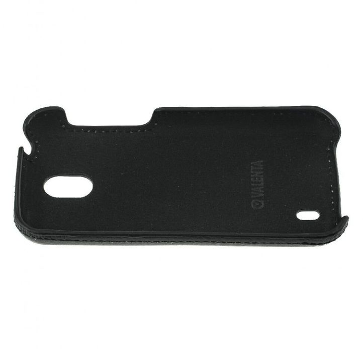 Кожаный чехол-накладка VALENTA для смартфона Nokia 1, Черный