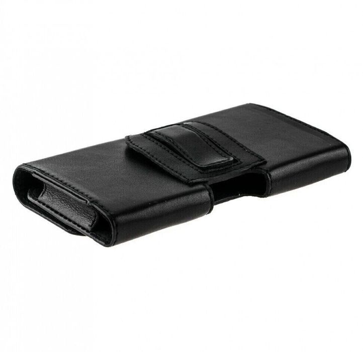 Кожаный чехол на ремень Valenta 1299XL для LG G8X ThinQ Черный