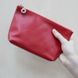 Valenta women's red leather cosmetic bag medium