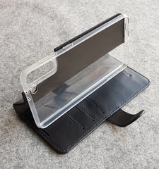 Кожаный чехол-книжка Valenta для телефона Samsung Galaxy S21 Plus, Черный