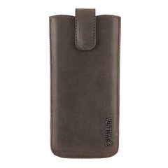 Шкіряний чохол-кишеню Valenta для телефону (143 х 73 х 8,5 мм) Темно-коричневий, Коричневий