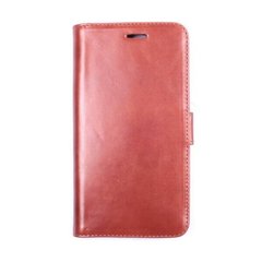 Кожаный коричневый чехол-книжка Valenta для iPhone 7 Plus/ 7s Plus/ 8 Plus с накладкой, Brown