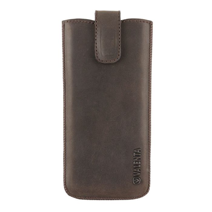Кожаный чехол-карман Valenta C1009 для One Plus 6 Темно-коричневый, Коричневый