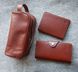 Подарочный набор кожаных аксессуаров Valenta 33 Premium Рыжего цвета, ПН3381, Рыжий