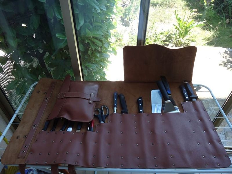 Кожаный чехол-сумка для ножей Valenta, ВХ448