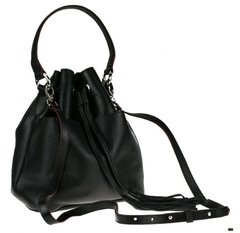 Шкіряна жіноча сумка-мішок Valenta ВЕ6173 Чорна