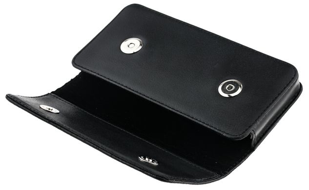 Поясной чехол Valenta для телефонов 126х58х15 мм черный на клипсе, Черный