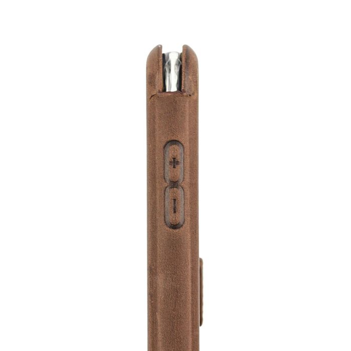 Кожаный чехол-буклет (ракушка) VALENTA для телефона iPhone 6/7/8 Plus Коричневый, Коричневый
