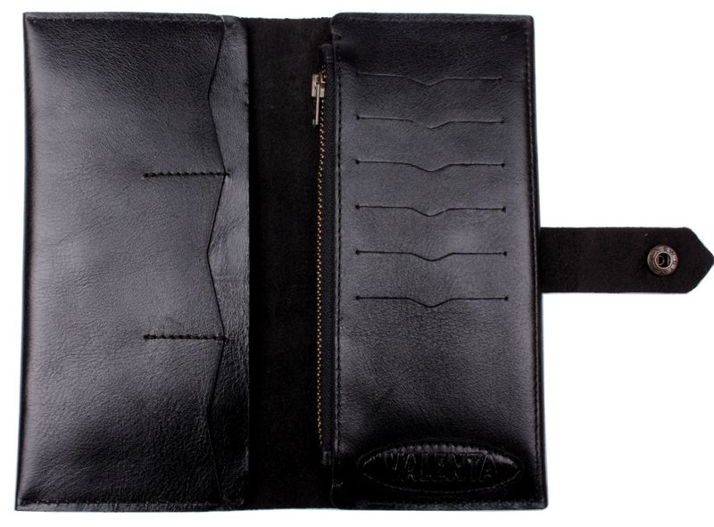 Valenta Legato leather black wallet ХР186 Alcor
