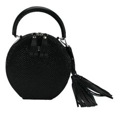 Кожаная женская сумка Valenta под змею (BE6200), The black