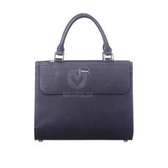 Кожаная синяя женская деловая сумка Valenta, Dark blue