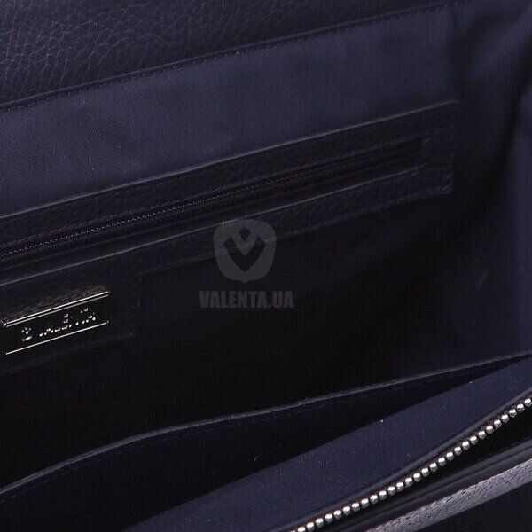 Кожаная синяя женская деловая сумка Valenta, Темно-синій