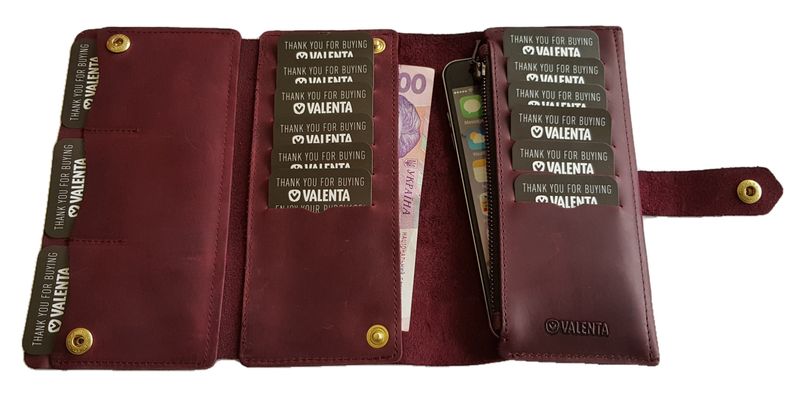 Кожаный кошелек Valenta Cambiata ХР246 Марсала