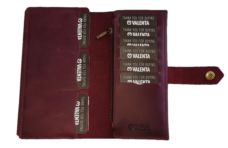 Valenta Cambiata leather wallet ХР246 Marsala