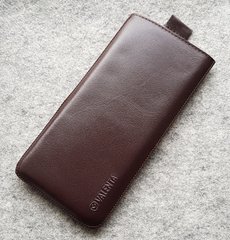 Кожаный чехол-карман Valenta для телефонов до 166x78x8 мм Коричневый