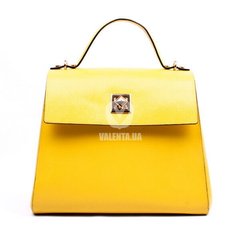 Кожаная желтая женская сумка-келли Valenta, Жёлтый