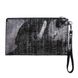 Valenta Women's Leather Clutch with Zipper Black Lacquer