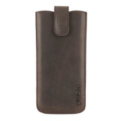 Кожаный чехол-карман С1009 Valenta для смартфонов (163 х 75 х 9 мм) Темно-коричневый, Коричневый