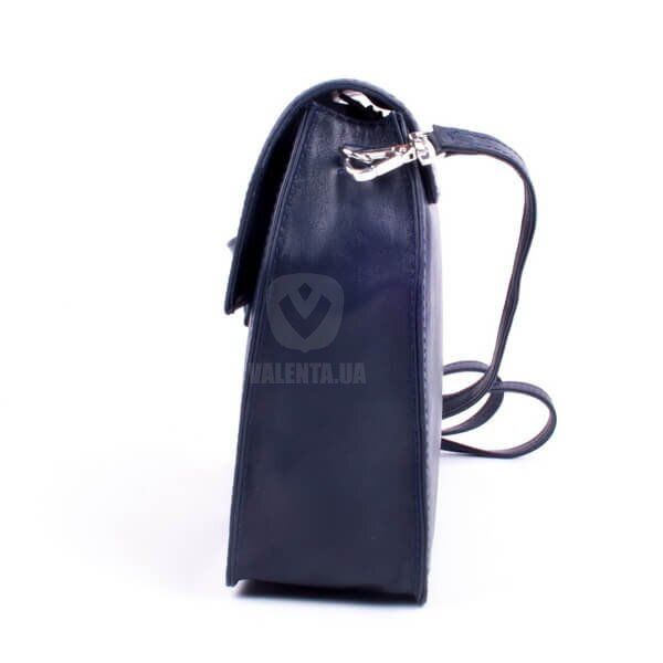 Женская  кожаная сумочка-ромб Valenta, Темно-синий