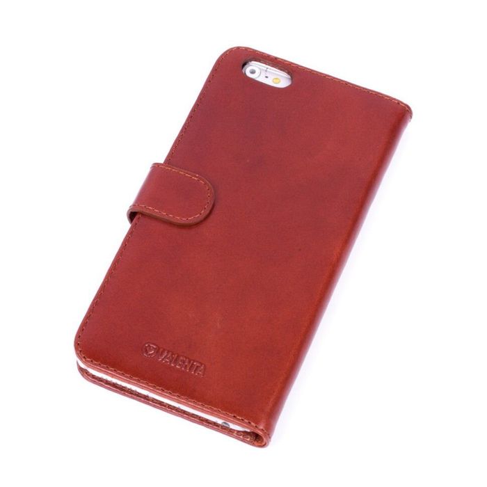 Кожаный коричневый чехол-книжка Valenta для Apple iPhone 6 Plus /6S Plus - 5.5 дюйма, Коричневый